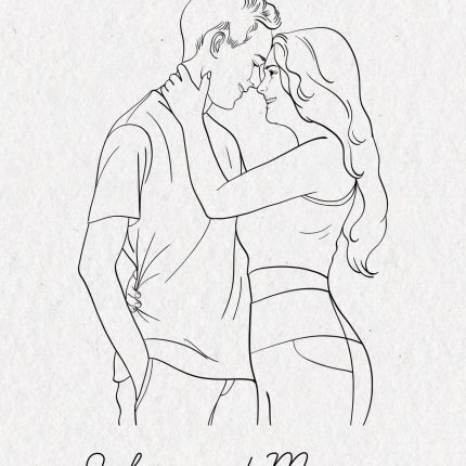 Custom drawing in line art style