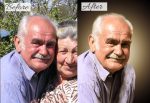 Removing a person from a photo and correcting an image