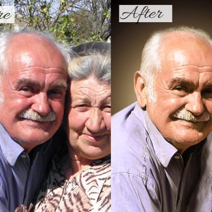 Removing a person from a photo and correcting an image