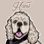 English Cockerspaniel Pet portrait hand painted