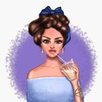 Hand drawn cartoon style portrait