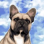 French Bulldog Memorial Portrait of a Pet