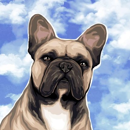 French Bulldog Memorial Portrait of a Pet