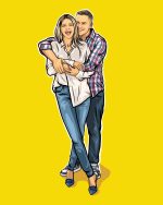 Couple portrait from photo