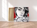 Beautiful hand-drawn drawing of a girl