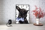 Chihuahua dog creating a picture from a photo
