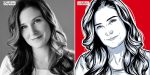 A gift for a friend drawing from a photo before - after