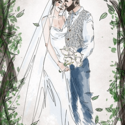 Wedding line art