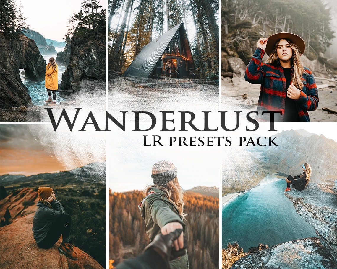 Wanderlust Preset Bundle, 20 Lightroom travel presets from PC & mobile, outdoor presets, adventure presets, cinematic photography presets Wanderlust Preset Bundle, 20 Lightroom travel presets from PC & mobile, outdoor presets, adventure presets, cinematic photography presets