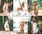 10 Aesthetic Lightroom presets, Clean, sunshine photo filters for editing travelling